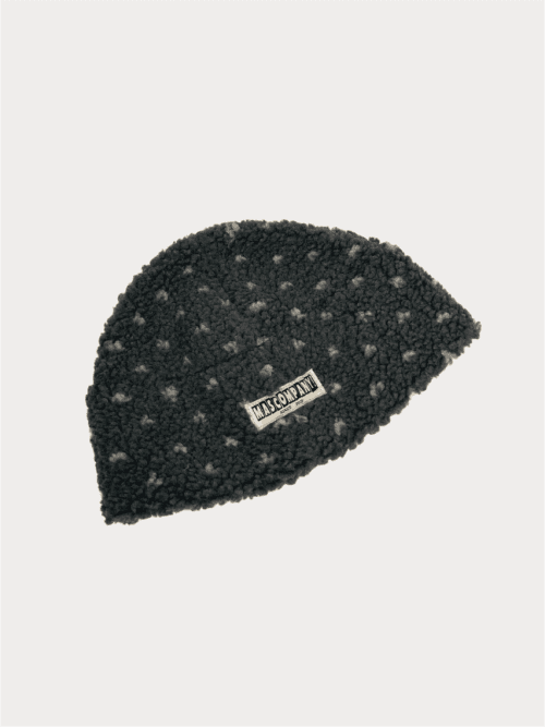 Dot dumble fleece beanie (gray)