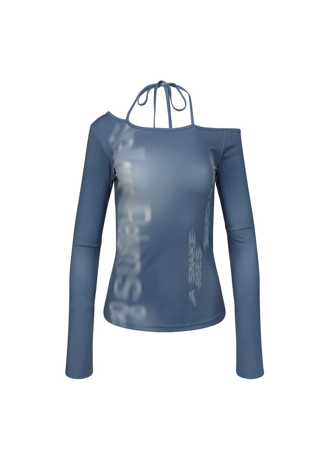 나체 HALTER SLIM FIT LONG SLEEVE (NAVY)
