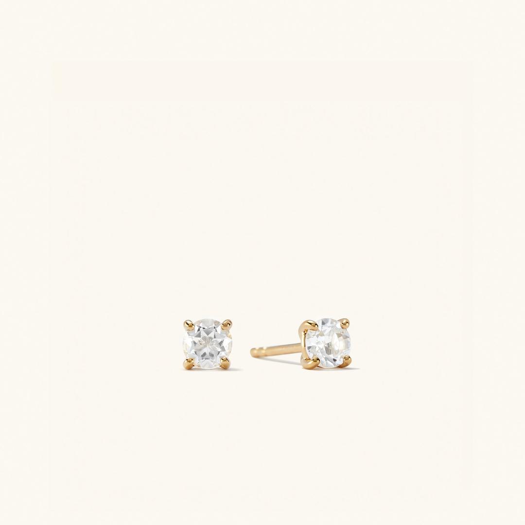 18k Gold Vermeil / White Topaz