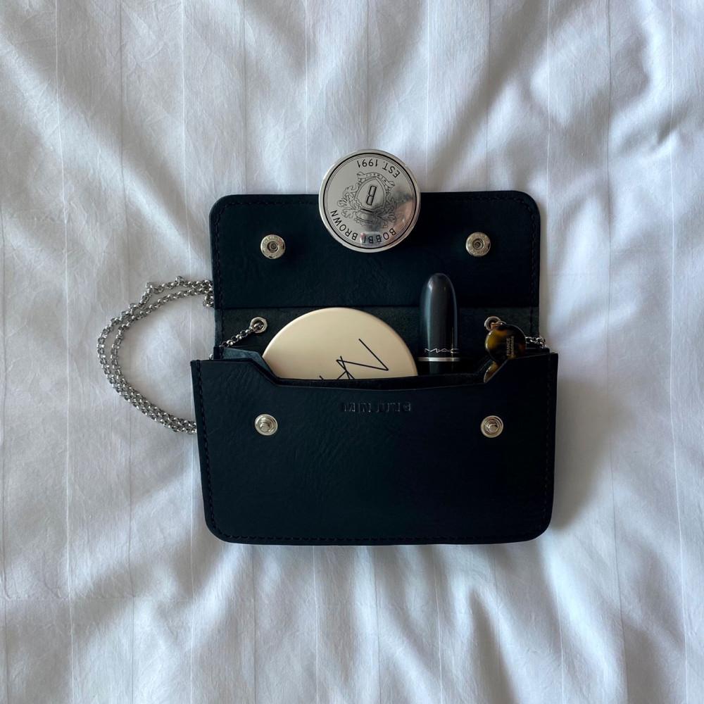 악토브레 made [009] 수제 데일리 미니 지갑 투웨이 토트 크로스백 월렛 미니백 이니셜각인 써지컬체인