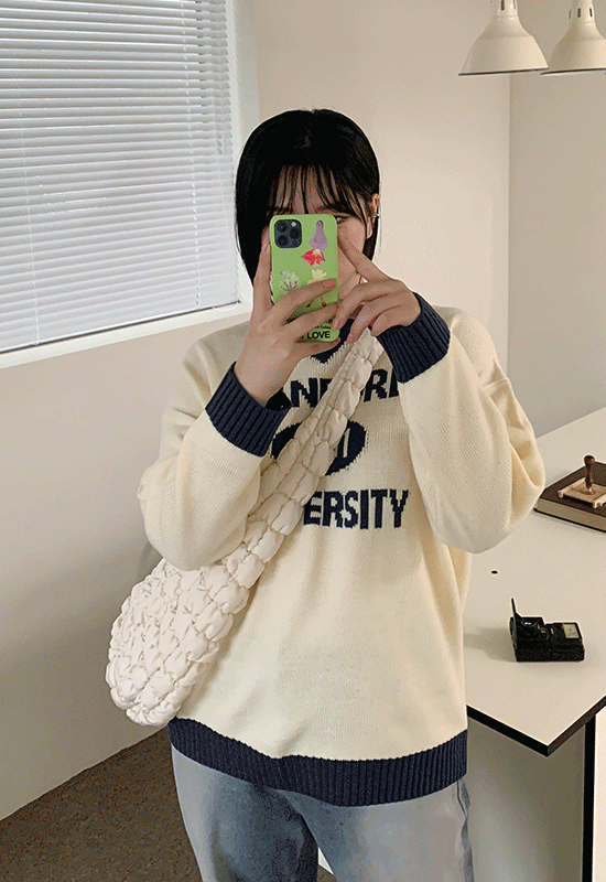 틴포 배색 knit (3color)