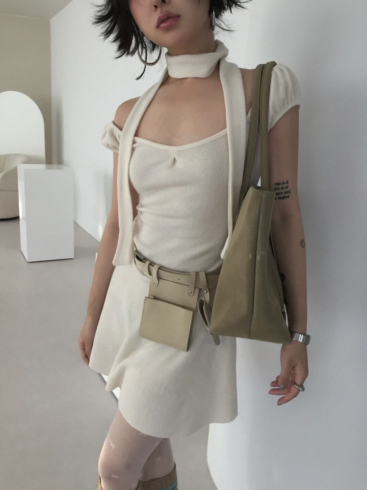 기모 엔젤 원피스 (스카프 셋트)