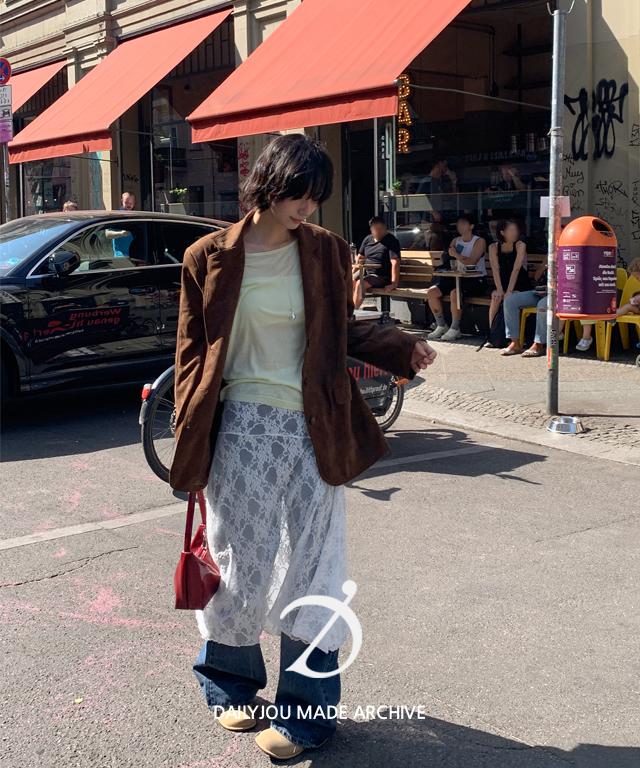 데일리쥬 [MADE] 세틀러 오버핏 스웨이드 자켓