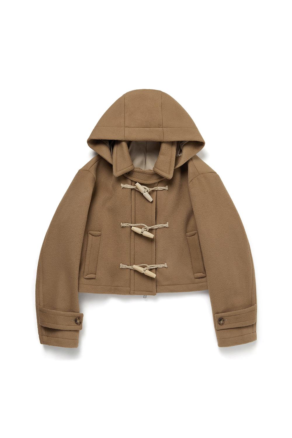 HOODED SHORT DUFFLE COAT KA [CAMEL]