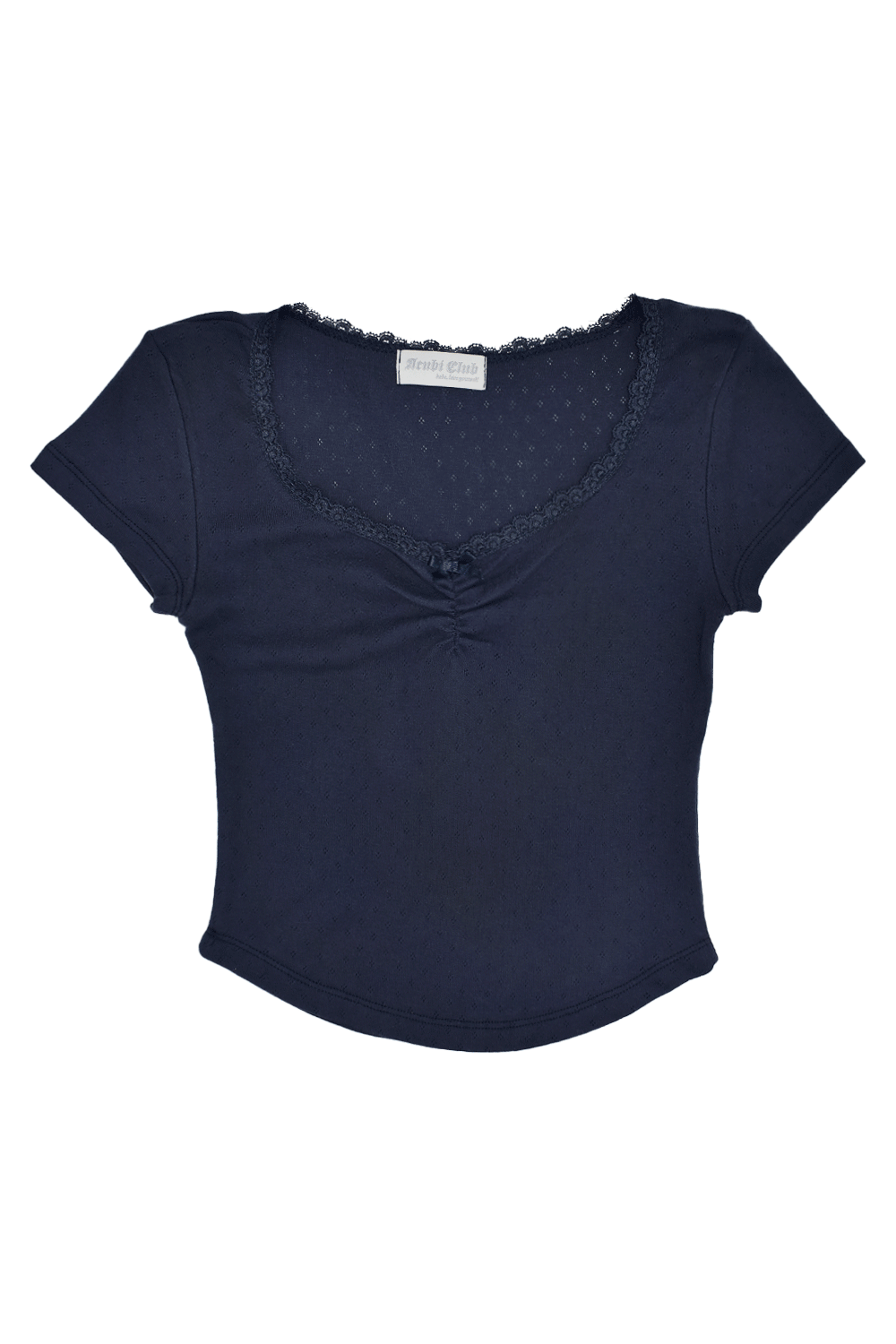 [ACUBI CLUB] vintage half lace tee (3colors)