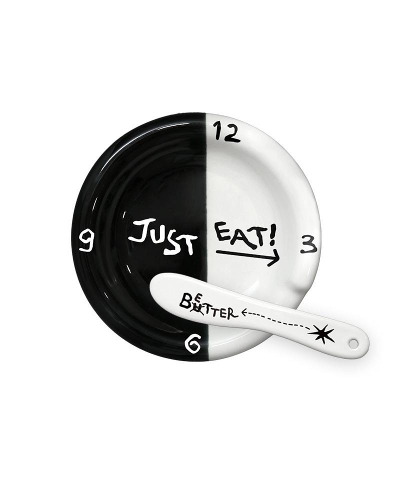 [블랙벨리곰 X 로파서울] 세라믹 플레이트 & 버터나이프 (선물포장)