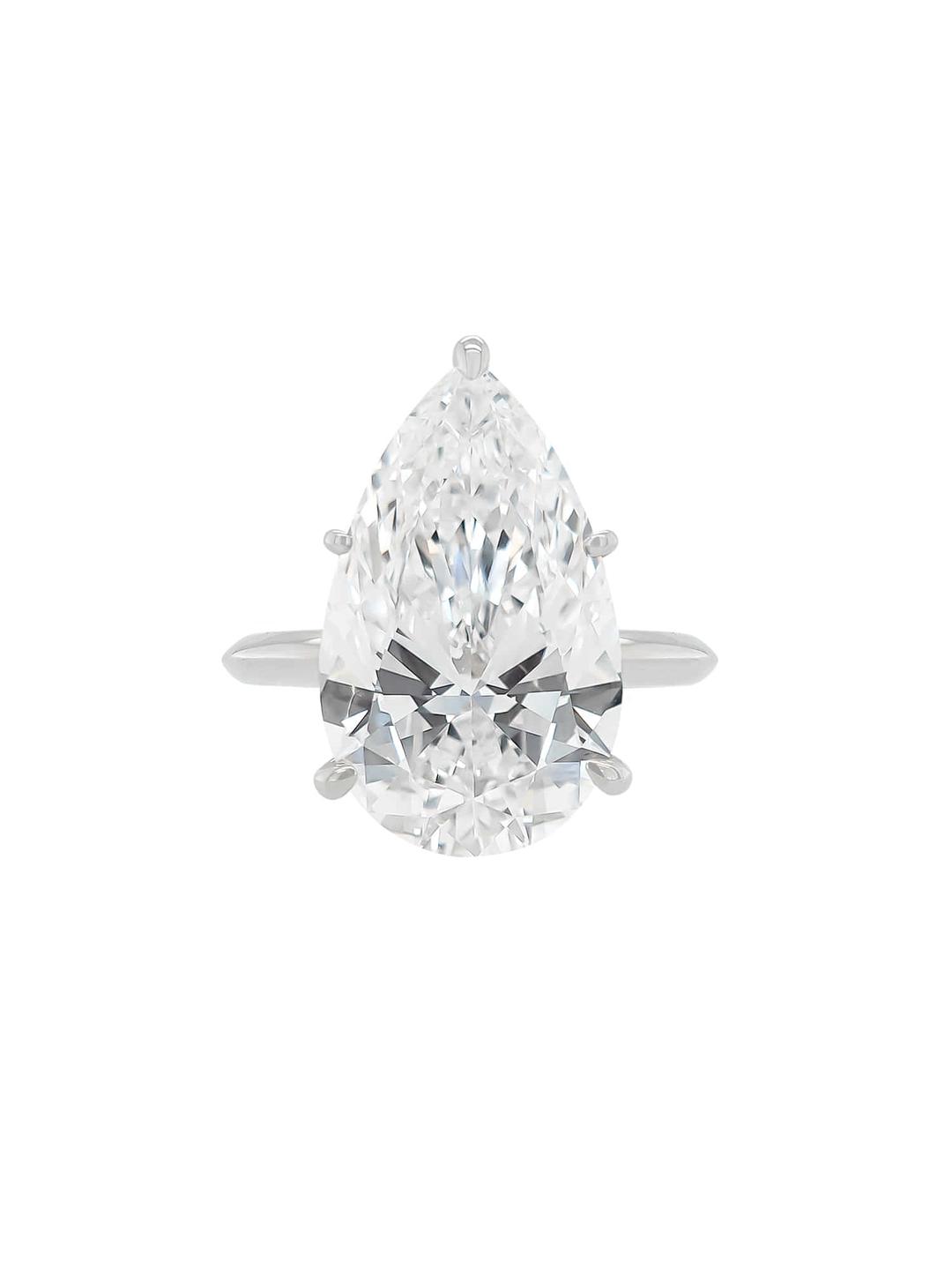 5ct PEAR CUT HIDDEN HALO RING