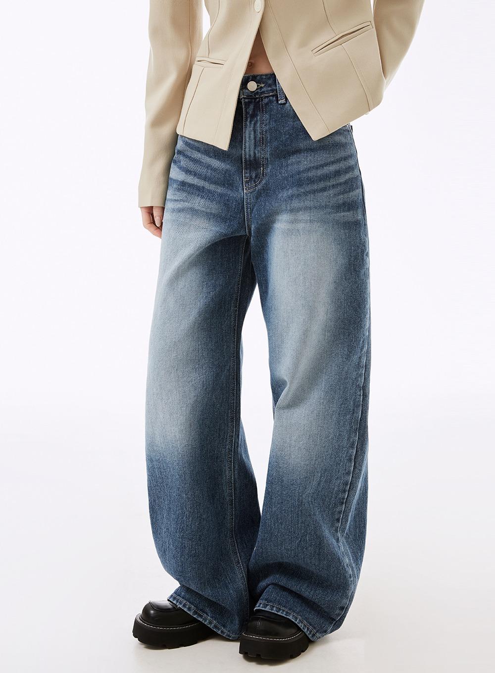 란타지 워싱 와이드 데님팬츠