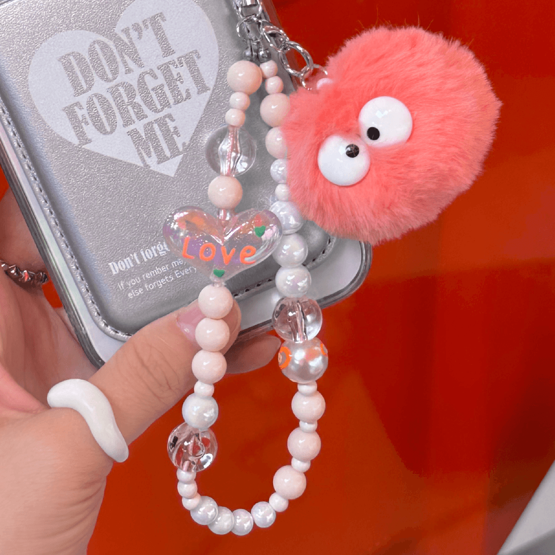 러브 코랄 먼지몽 비즈 스트랩 폰스트랩 키링 휴대폰줄 핸드폰고리 핑거스트랩