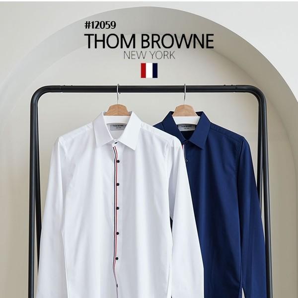 [THOM BROWNE] 톰브라운 남성 베이직 삼선 코튼 포플린 셔츠