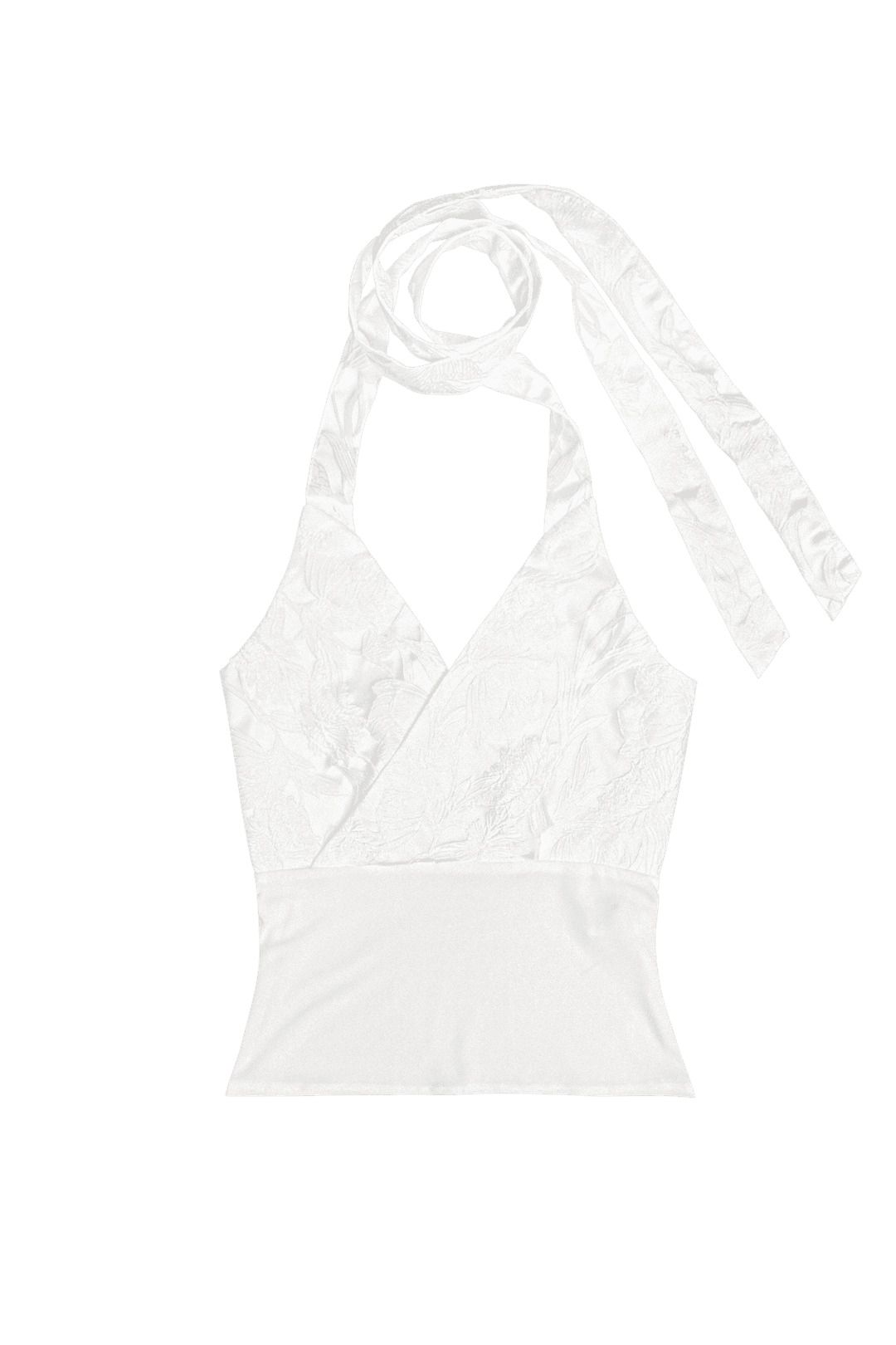 WHITE FLOWER HALTER TOP - 달링유어배드