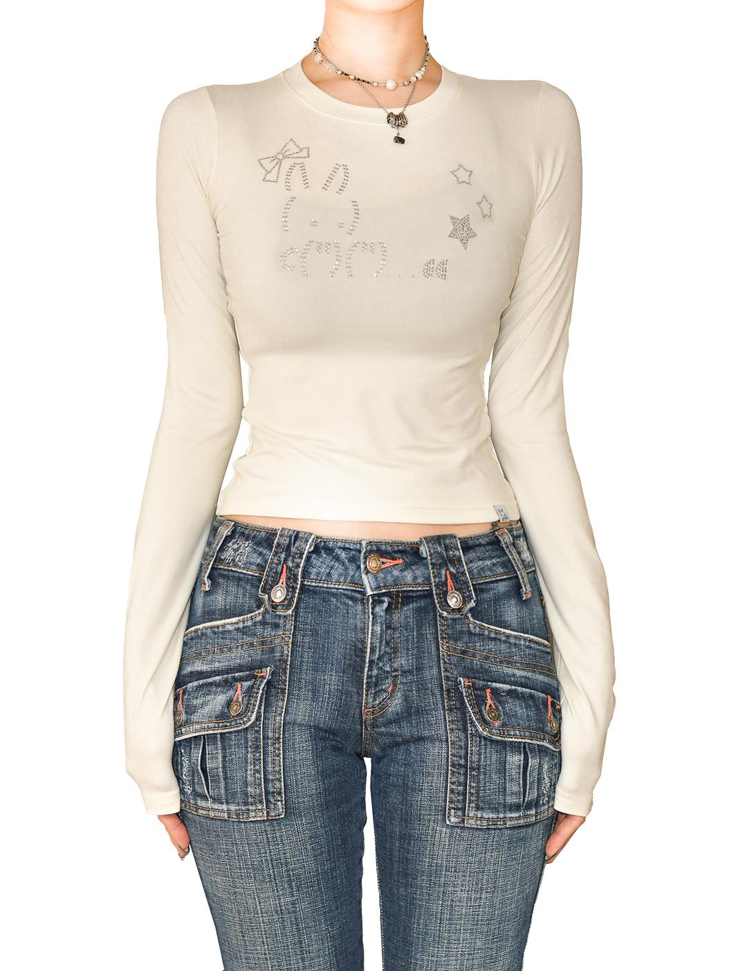 TWINKLE RABBIT T-SHIRT [ VANILLA ]