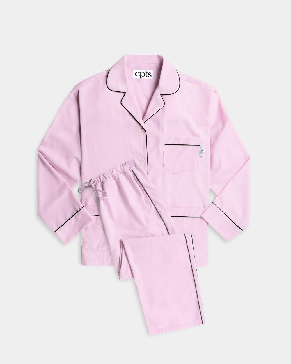 LONG SLEEVED LOUNGE PAJAMAS_PINK LAVENDER