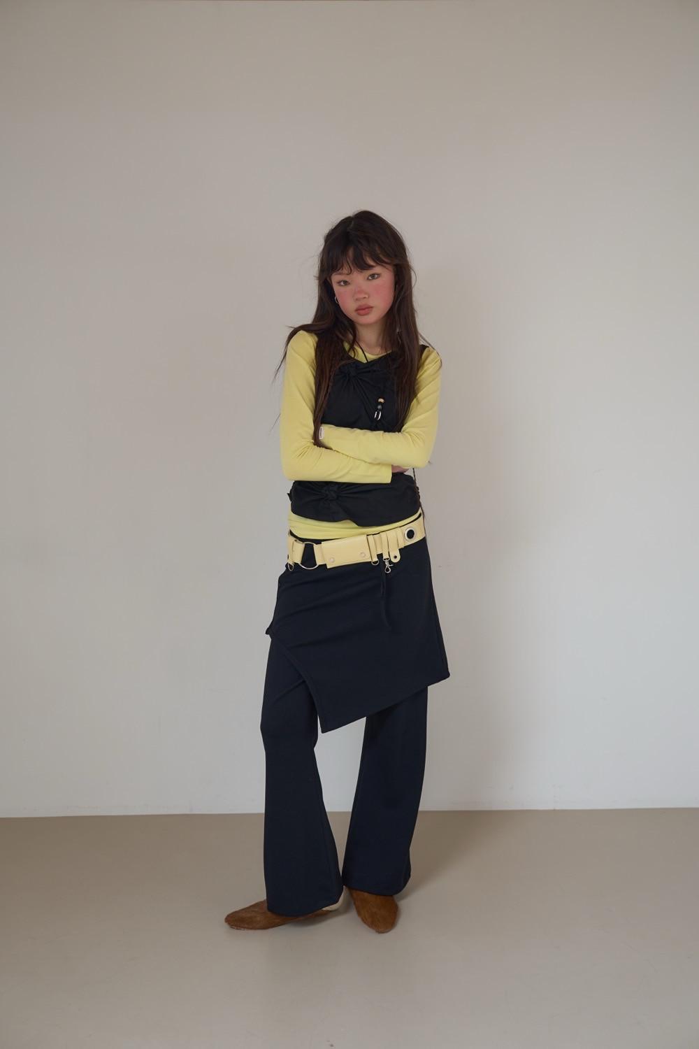 [03/17예약배송]_Gooey Chewy Layer Pant / Black