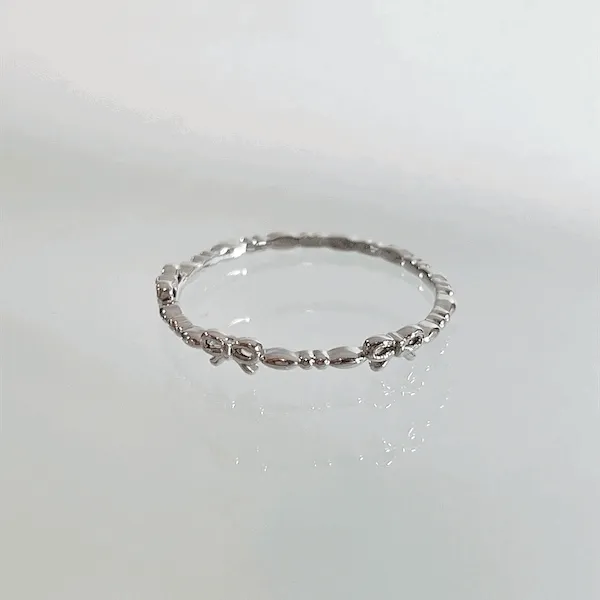 발레코어 쁘띠 리본 링 반지 (11-12호)