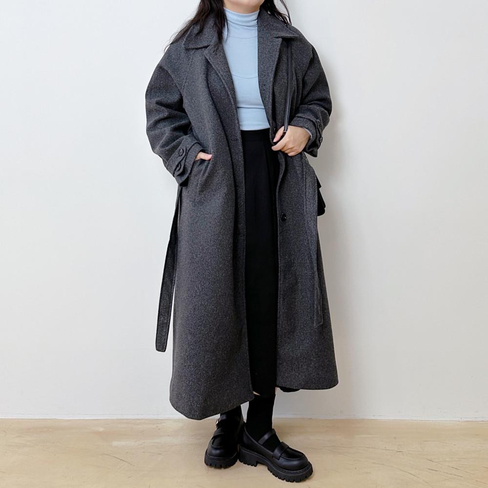 웜보이 싱글 누빔 롱코트 [빅사이즈 55~110]
