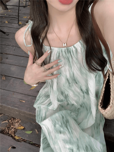 [당일발송, 무료배송] 쉬폰 롱원피스 나시 민소매 서스펜더 여름원피스 뷔스티에 여자 여성 주름 셔링 프린트 가을 간절기 바캉스룩 소개팅 여행 비치 휴양지옷 동남아 휴가 바닷가 리조트룩 30대 40대 레이디 예쁜 편한 여성스런 어깨끈 슬립