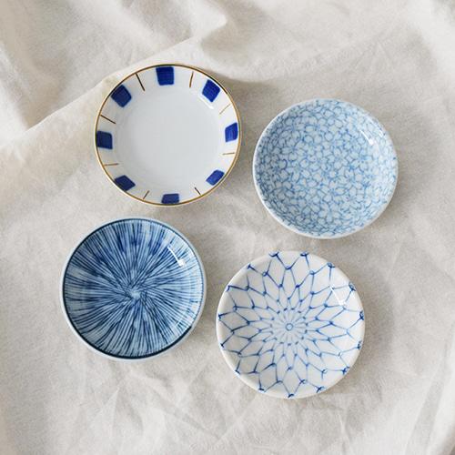 일본 미노야 미니 플레이트 간장 종지 초장기