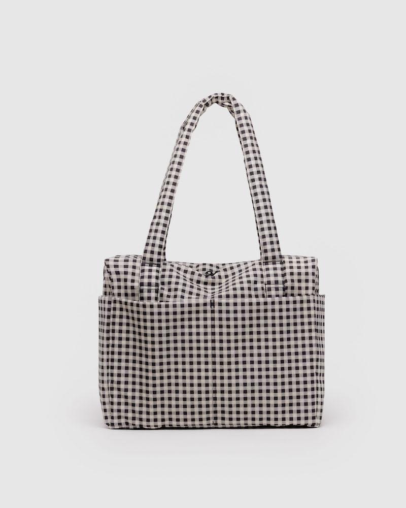 SMALL CLOUD CARRY ON ブラック×ホワイトギンガム - BAGGU Japan