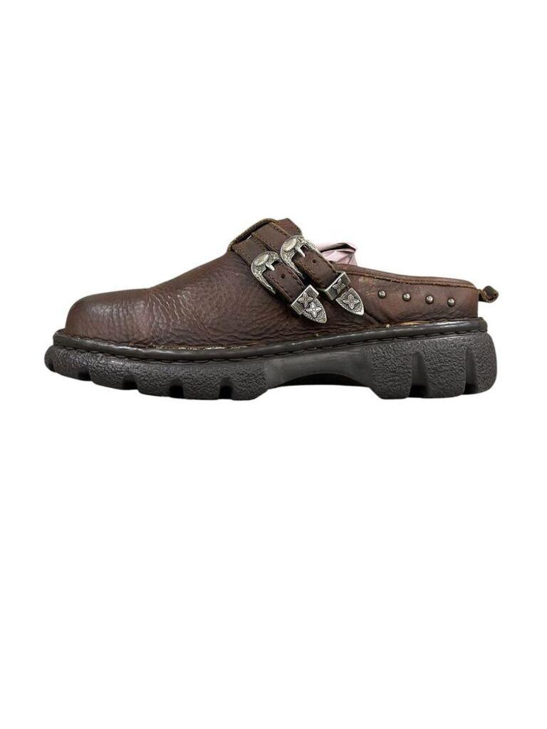 더블 H 부츠 뮬 브라운 38 (gr-4270)