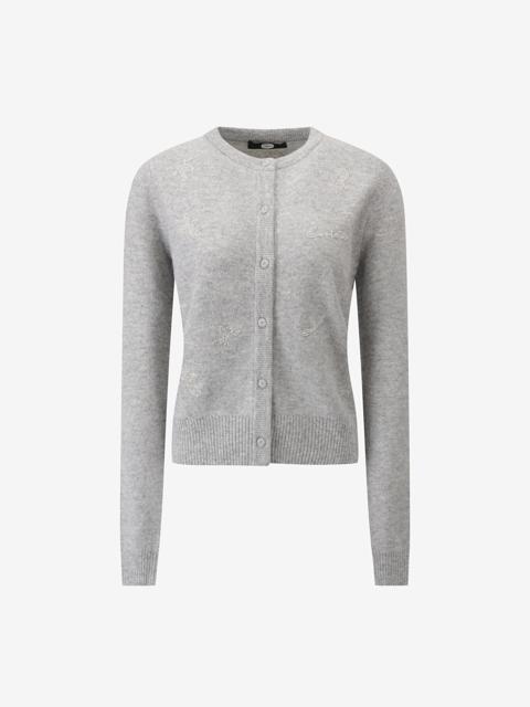 라운드넥 비딩 가디건_D254KSL043