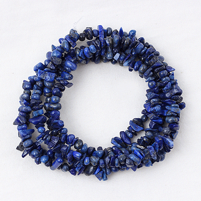 [4-9909-06] 칩스(소) 라피스라즐리 (천연/착색) [약40cm(약180개)]