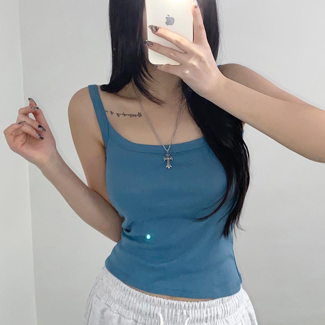 러블리힙 [부유방커버/볼륨캡내장/쫀쫀]베시 스퀘어넥 캡 내장 무지 슬리브리스 나시