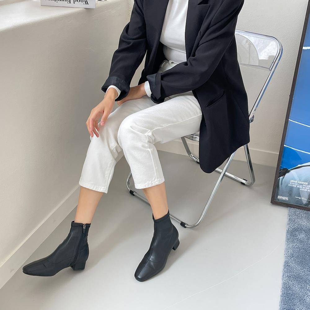 T21A004 베이직 스판 앵클부츠 (3/5/7cm)