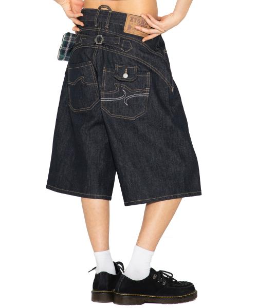 XP326 라운드 버뮤다 데님 팬츠 (INDIGO)