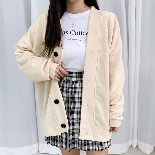 [주문폭주/10컬러] 골지 데일리 오버핏 가디건