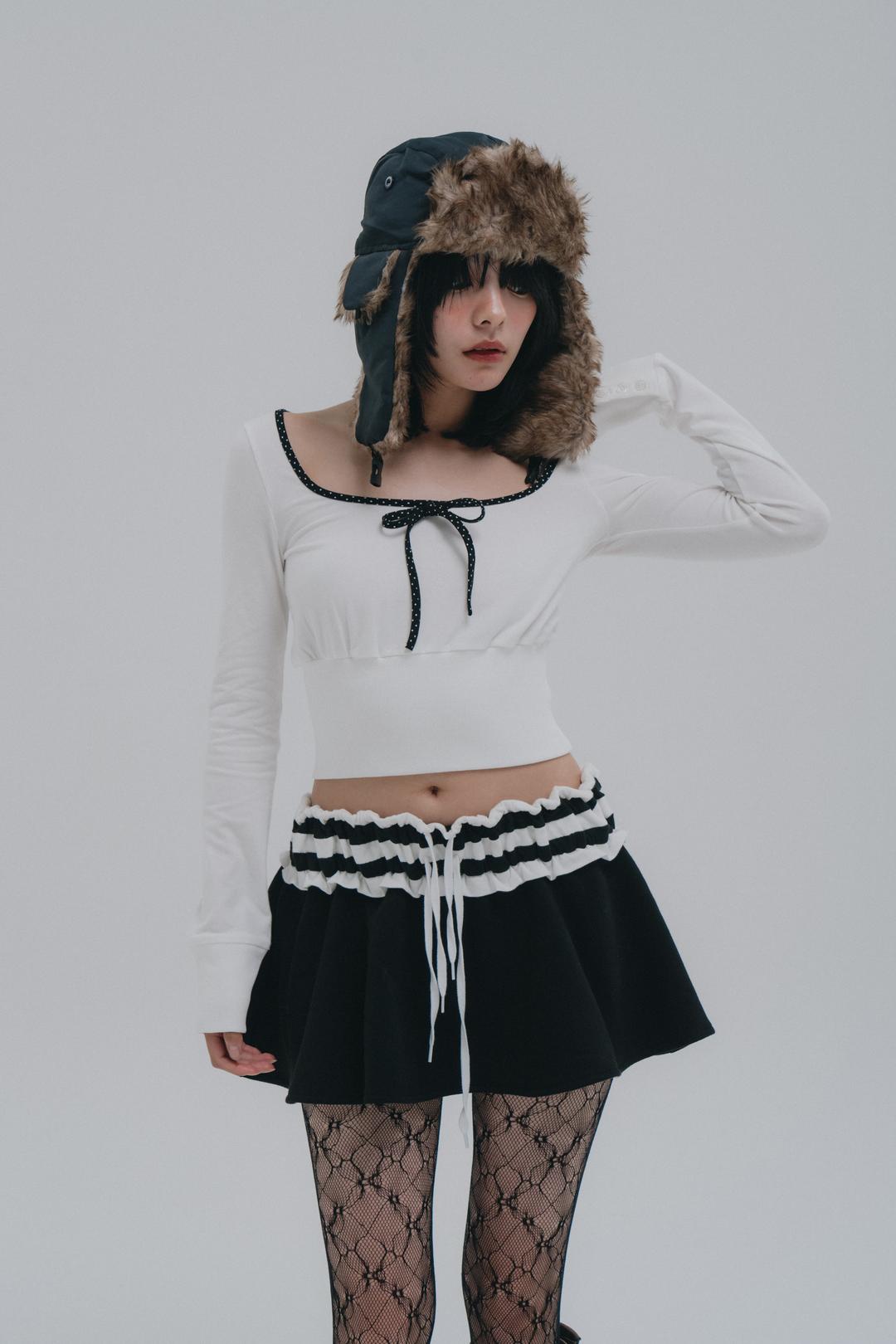 DOT BINDING BUTTON TOP (IVORY)