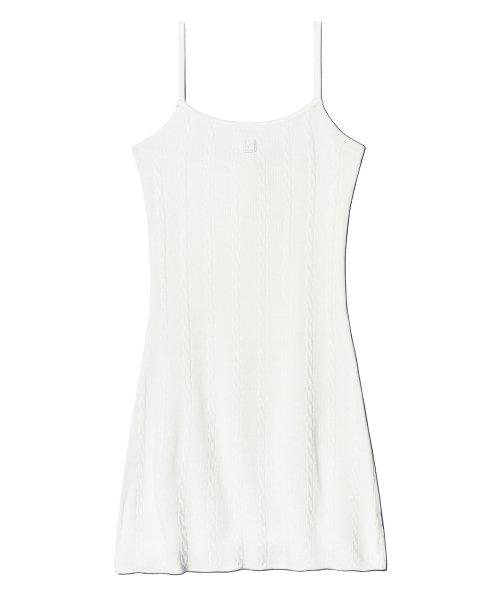 백 디테일 니트 원피스_화이트