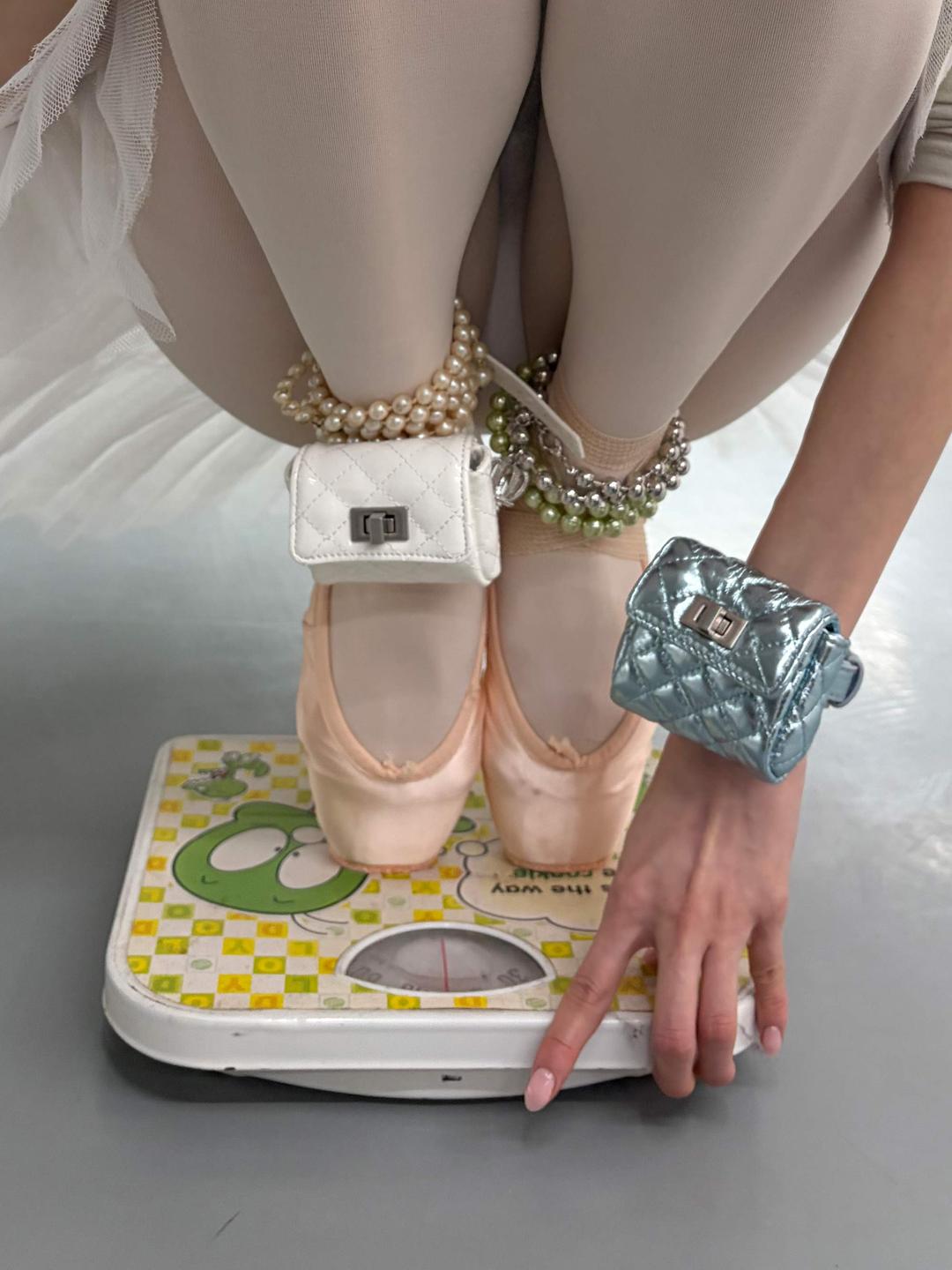 I Coin Purse Metallic Blue