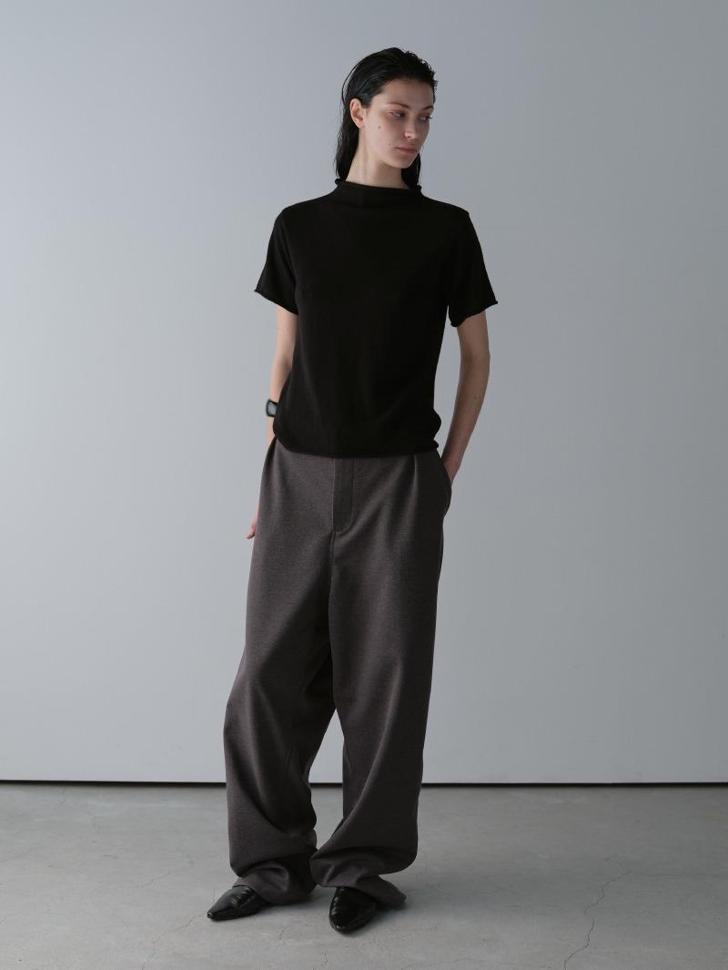 2nd /Serene Half Neck Short-Sleeve Wool Knit (black)