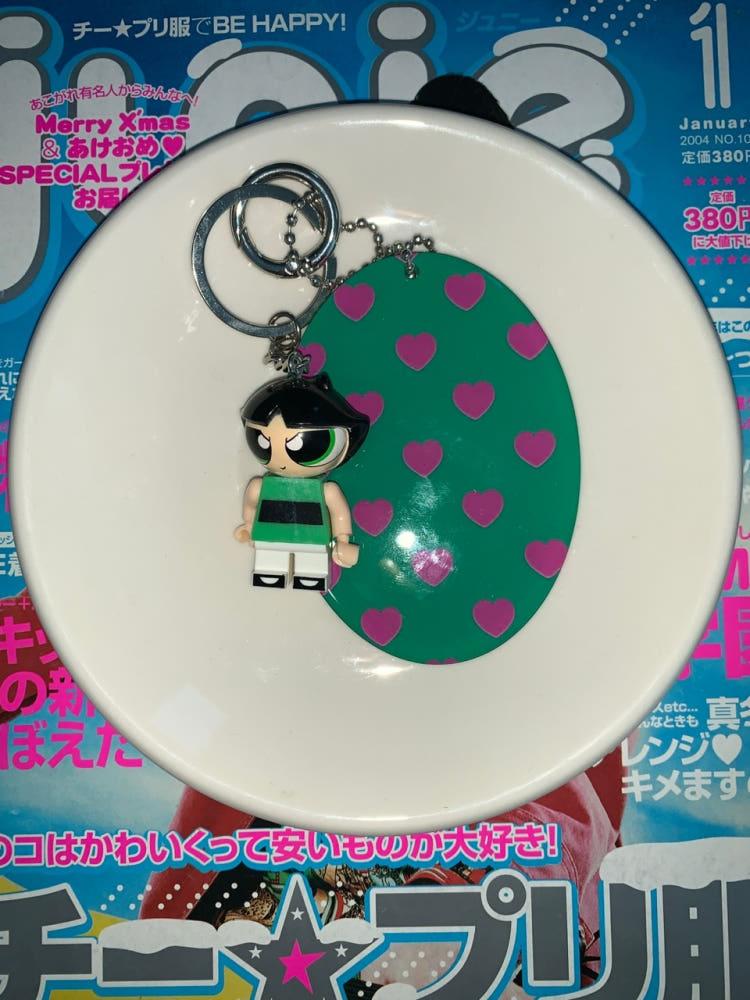 레고 파워퍼프 그린 걸 거울 키링 가방고리 열쇠고리 백꾸 백참 친구선물 선물추천 우정템 커플템