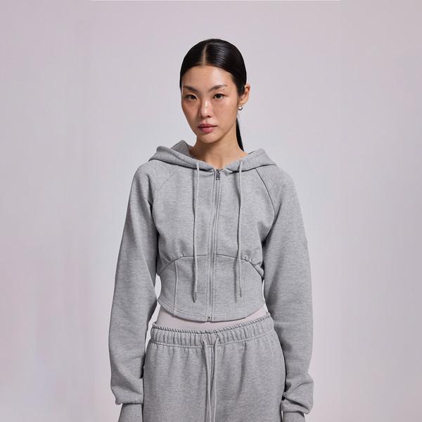 소프트 라인 핏 후드 집업