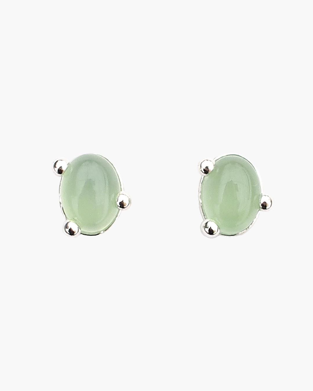 Joy Earrings _ Light Green Agate