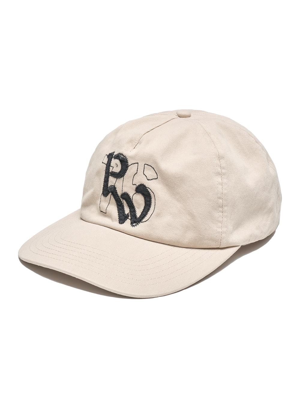 [WOMEN] PW76 APPLIQUE GRANDAD CAP_LIGHT BEIGE