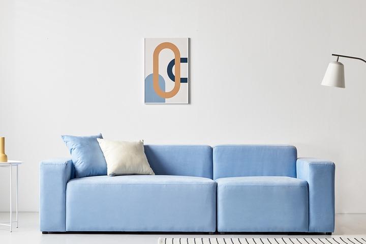 [단독] 스퀘어 아쿠아텍스 3인 소파 (2인+1인구성)