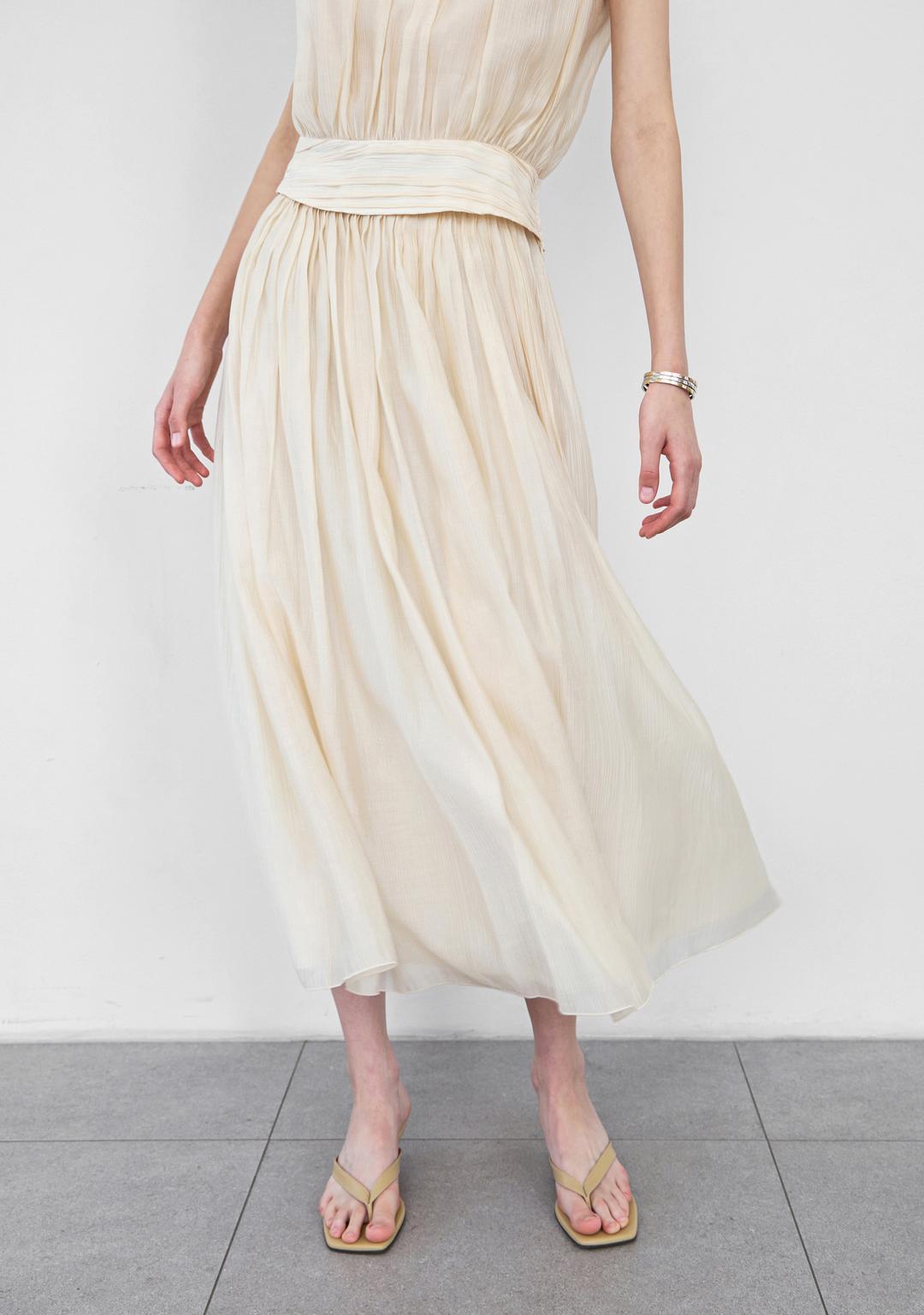 5th) Selina Shirring Long Skirt