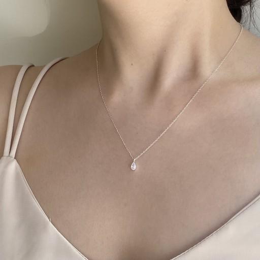실버925물방울 목걸이