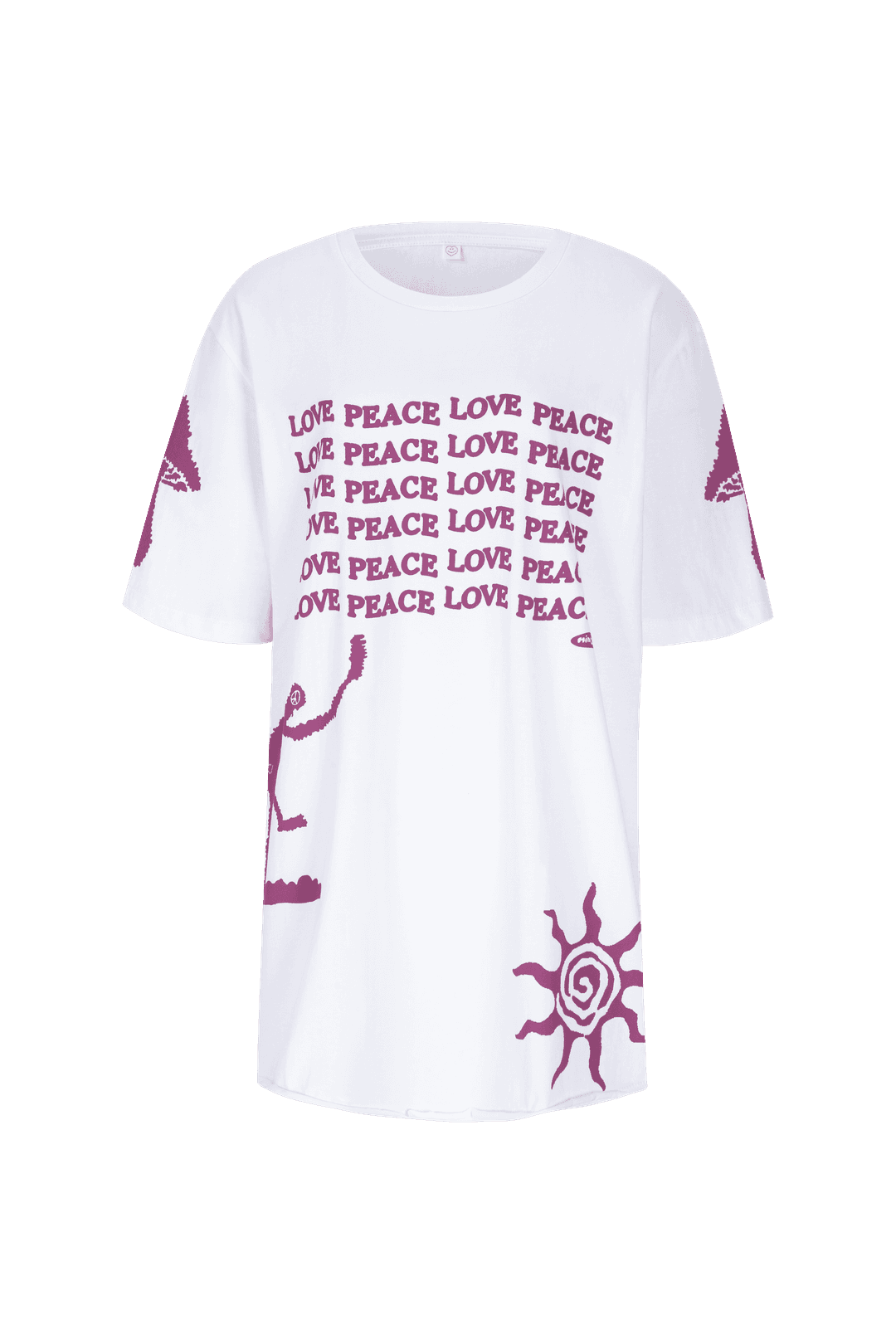 love & peace t shirts white