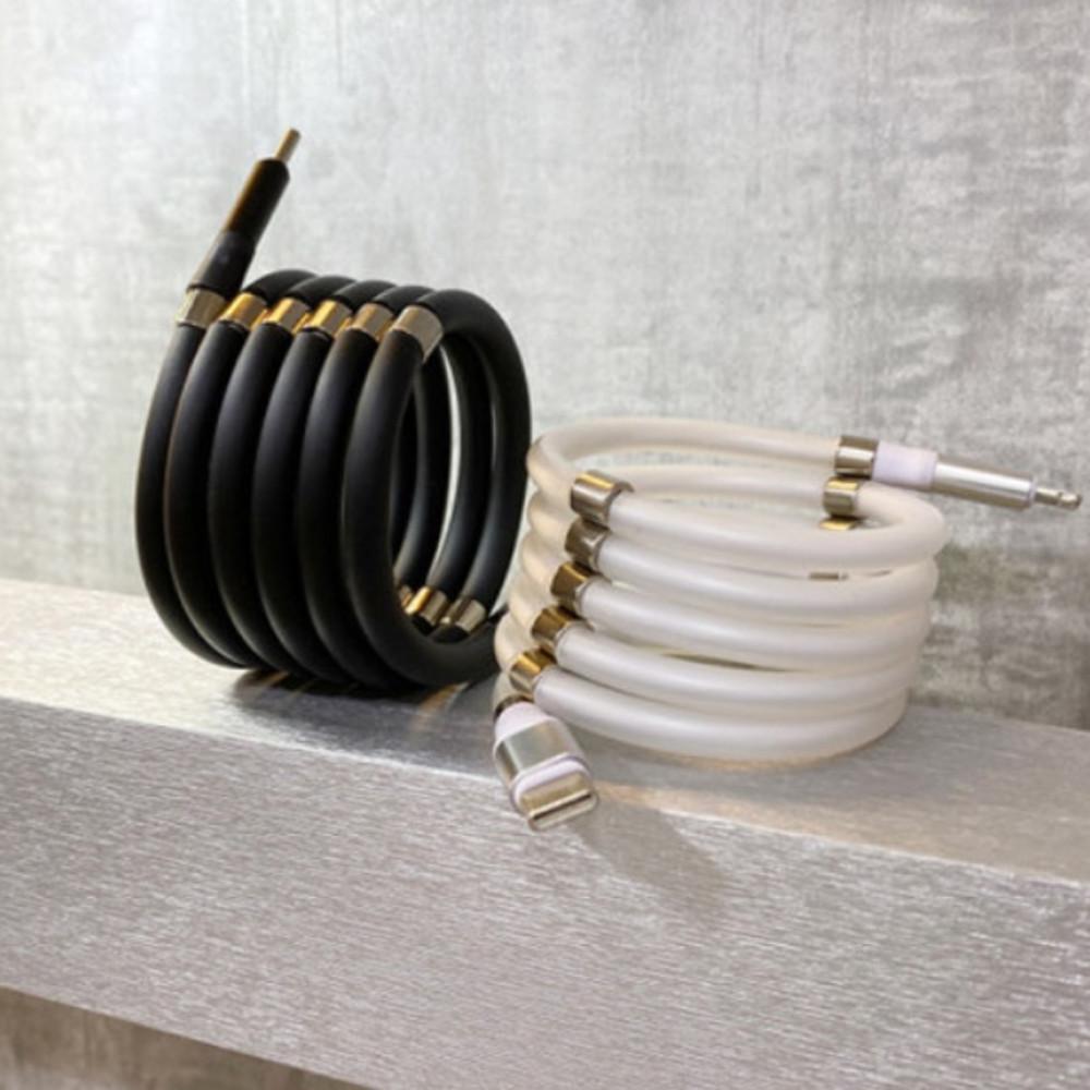 스네이크V3 고속충전케이블 아이폰8핀 CTOC 줄꼬임방지 자석정리 해외얼리어답터10만선택