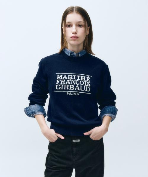 CLASSIC LOGO KNIT PULLOVER navy