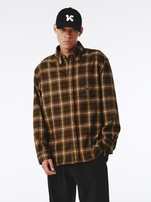 Royal Flannel Shirt Yellow Brown