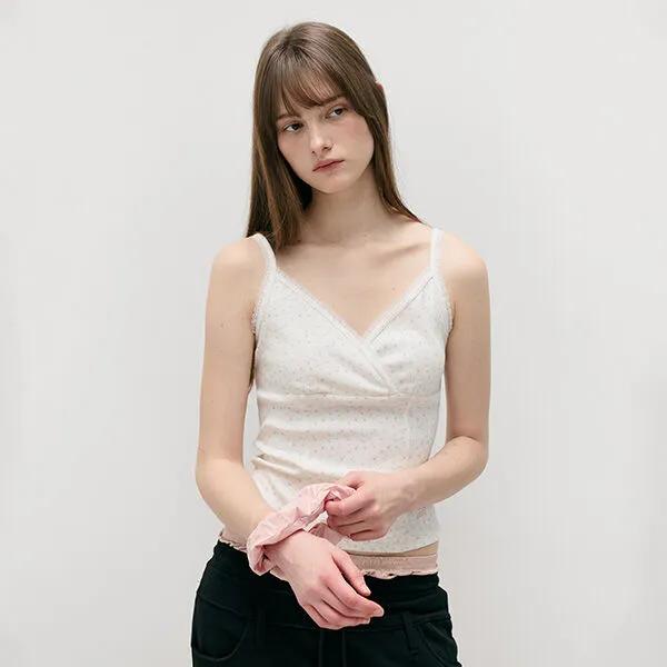 NUBASIC FLOWER LACE SLEEVELESS IVORY