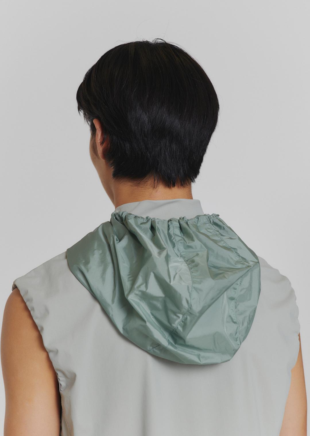 GLOSSY NYLON HOOD SNOOD (3COLORS)