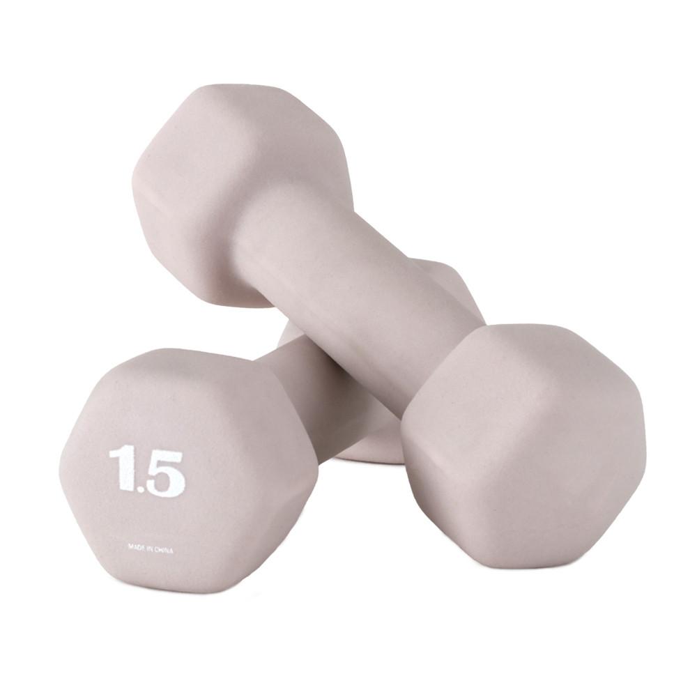 아나바 네오프렌 컬러 미용 아령 1.5kg 2개 세트 모나코핑크 여성 덤벨