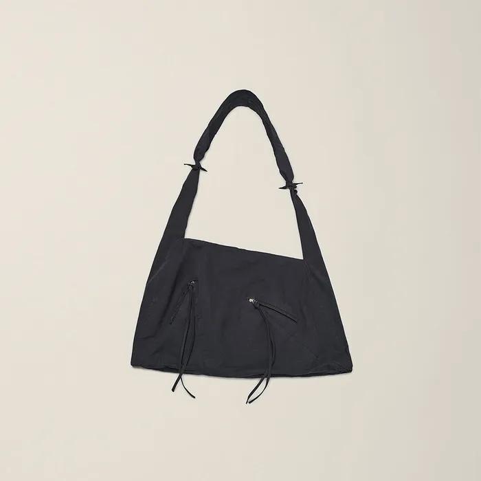 GARMENT DYED 2 WAY STRAP TOTE BAG (MEDIUM) CHARCOAL