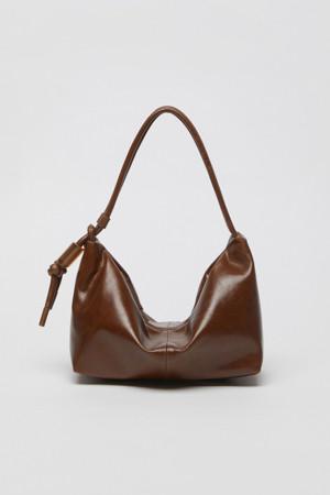 Ridge shoulder bag(Glossy crack camel)